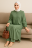 Modest Button-Down Two-Piece Set | Flowy Tunic & Trousers
