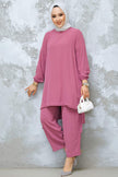 Modest Button-Down Two-Piece Set – Elegant Long Shirt with Matching Trousers