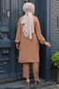 Modest Button-Down Two-Piece Set – Elegant Long Shirt with Matching Trousers