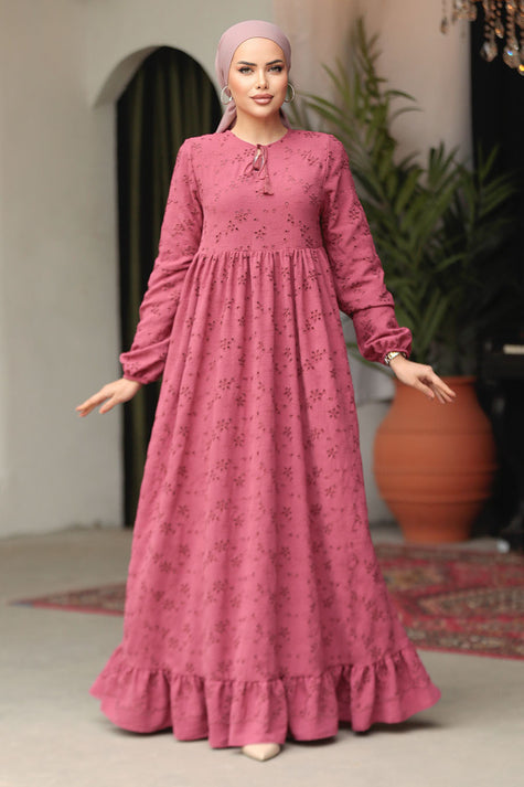 Embroidered Cotton Maxi Dress